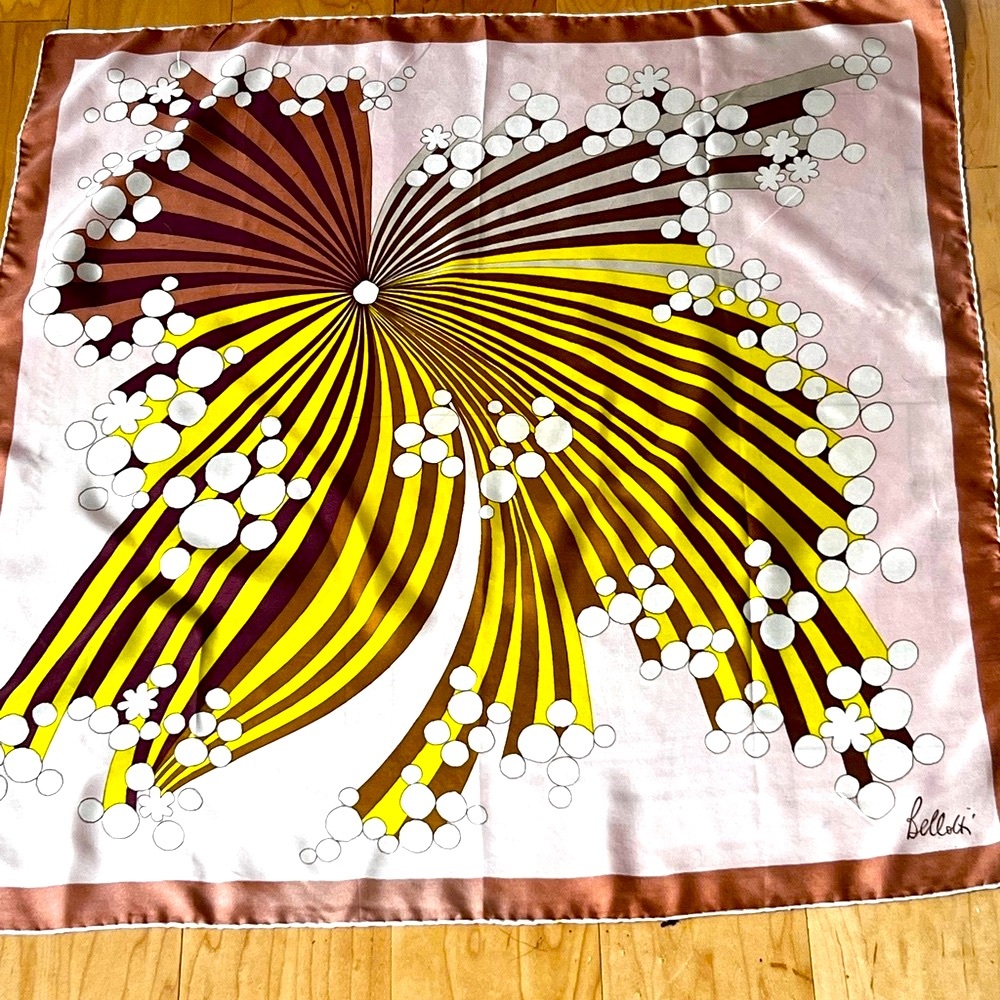 Bellotti Vintage Italian Fine Silk Scarf